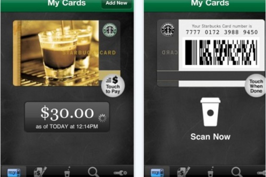 Carte de fidélité Starbucks sur iPhone